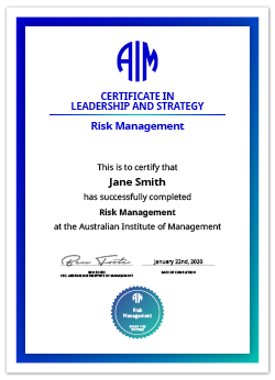 AIM Risk Management Digital Certificate