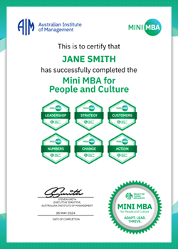 AIM Mini MBA for People and Culture Certificate
