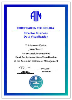 Excel for Business: Data Visualisation Digital Certificate 