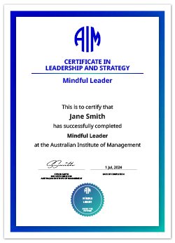 AIM Digital Certificate - Mindful Leader