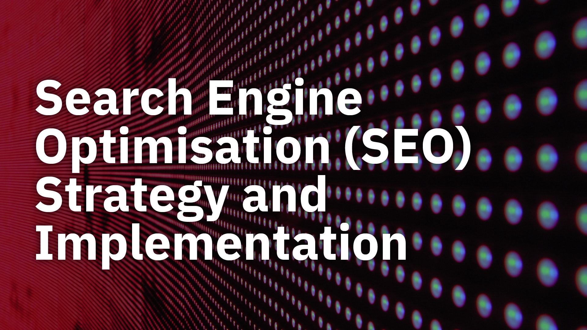 SEO Strategy And Implementation Short Course - AIM